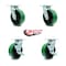 Service Caster Tool Box Caster Wheel Set 6'' Green Poly on Cast Iron Swivel Casters, 4PK TOOL-SCC-30CS620-PUB-GB-2-TLB-2 - alternate 6